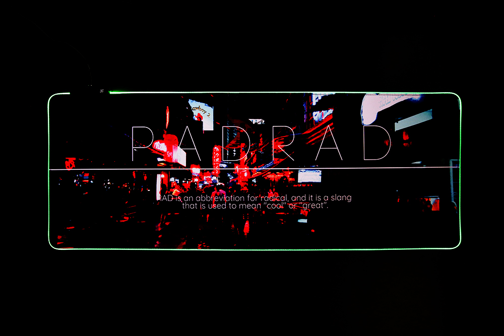 LED付ゲーミングマウスパッド800×300mm制作事例